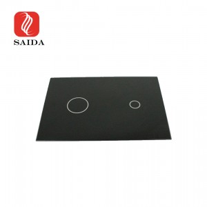 3mm High Gloss Black Ceramic Frit Tempered Glass Panel