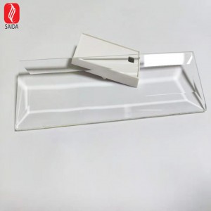 Cusotmzied Low iron Glass with Beveled Edge for Lighting;OEM Ultra Clear Cover Glass
