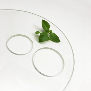 Meshë me disqe qelqi borosilikat transparente me nxehtësi 3 mm