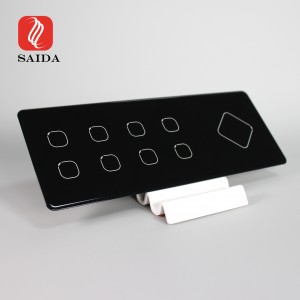 Panou de sticlă pentru comutator tactil pentru controler de lumini montat pe perete de 3 mm