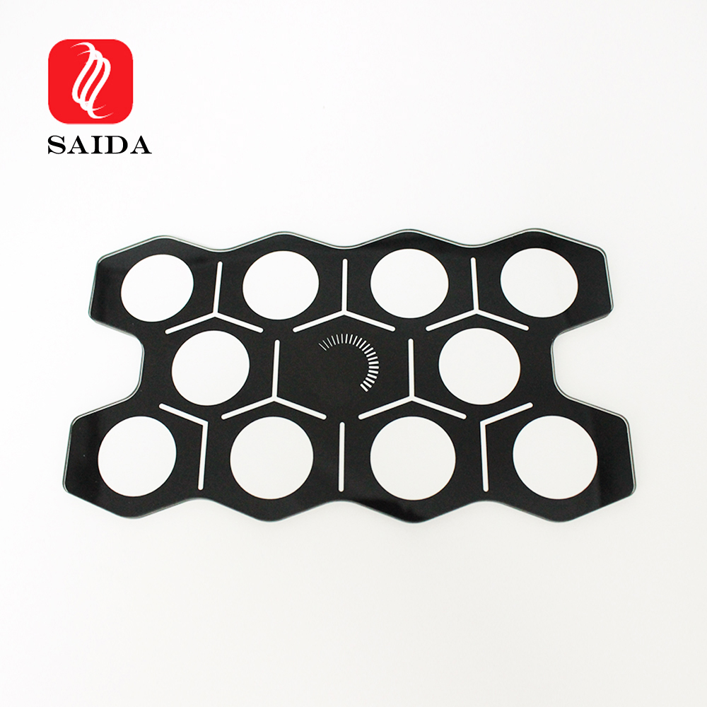 Wholesale Price Flat Glass Switch Glass - Hot Sale Customized Irregular Shape with Fine Grinding 4mm Black Toughened Glass for Lighting  – Saida