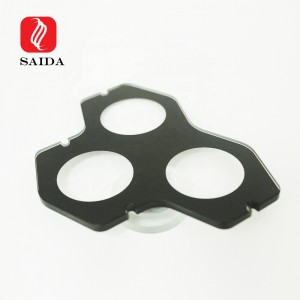 3mm Irregular Safety Black Printed Glass untuk Outood LED Lighting