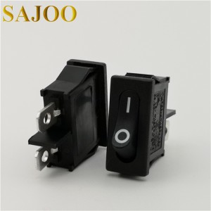 SAJOO 10A 125V T125 2Pin miniature rocker switch SJ2-6