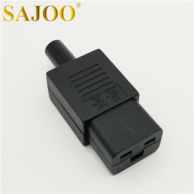 Re-wirable AC Plugs C13 C14 90 degree Horizontal Connector