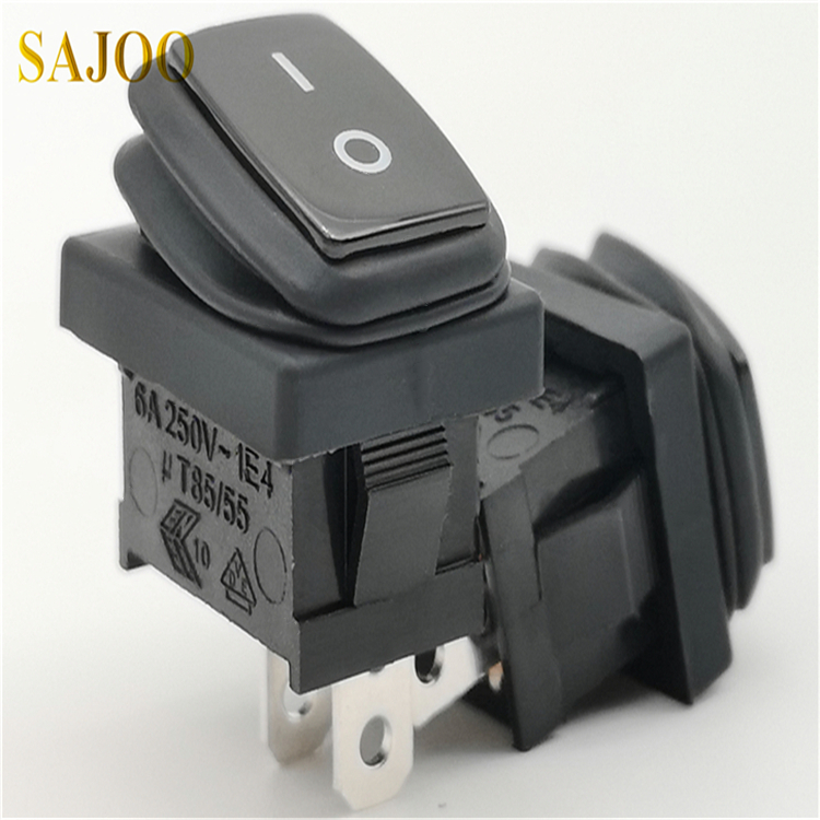 Discountable price Wall Light Switch - SAJOO 6A 125V T125 UL certified waterproof rocker switch with light SJ2-1(P) – Sajoo