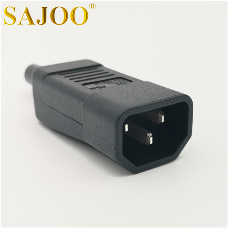 OEM/ODM Factory Multiple Power Socket - Re-wirable AC Plugs C13 C14 90 degree Horizontal Connector assembly plug adapter JA-2233 – Sajoo