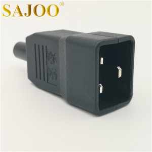 Re-wirable AC Plugs C13 C14 90 degree Horizontal Connector assembly plug adapter JA-2263