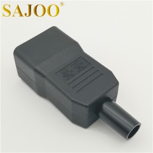 Re-wirable AC Plugs C13 C14 90 ອົງສາ Horizontal Connector assembly plug adapter JA-2263