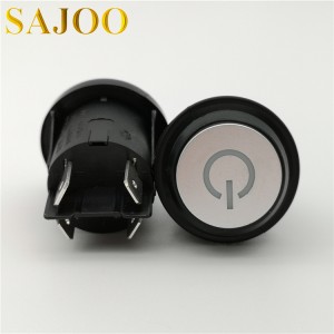 High quality supplier 16A 250V UL certified circular LED waterproof push button switch SJ1-2(P)-LED