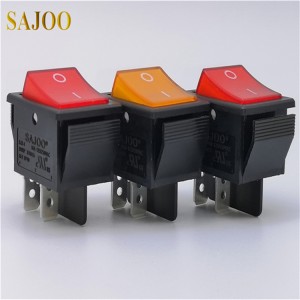 Interruptor basculante SAJOO 16A 250V 4Pin 5E4 UL certificado de alta corriente SJ3-1