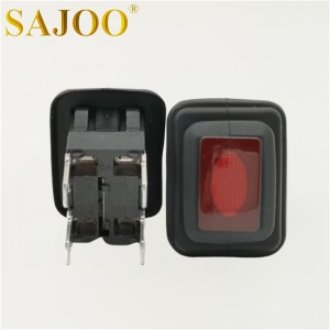 6A T125 interruptor de botão à prova d'água em miniatura quadrado com lâmpada SJ1-5(P)
