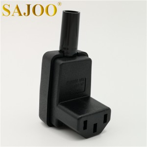 Re-wirable AC Plugs C13 C14 90 degree Horizontal Connector assembly plug adapter JA-2231-A