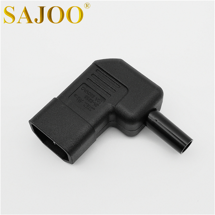 China Re-wirable AC Plugs C13 C14 90 degree Horizontal Connector assembly plug  adapter JA-2233-2 factory and manufacturers