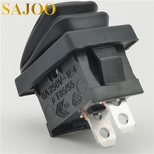 Interruptor basculant impermeable SAJOO 6A 125V T125 UL amb llum SJ2-1(P)
