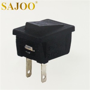 Black 2PIN small current push button switch SJ1-3