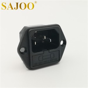 POLYSNAP INTLET 10A 250V Snap-in AC POWER SOCKET WITH FUSE HOLDER convert voltage JR-101-1F