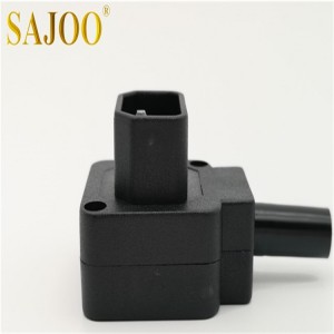 Re-wirable AC Plugs C13 C14 90 degree Horizontal Connector assembly plug adapter JA-2233-A