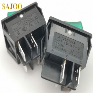 SAJOO 20A 250V 5E4 com certificação UL alta potência e alta qualidade interruptor basculante SJ3-2