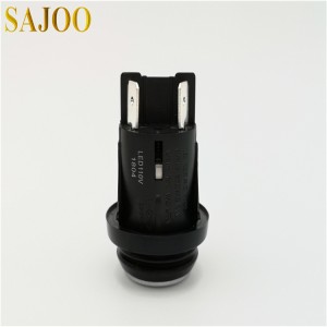 Kualitas tinggi pemasok 16A 250 V UL bersertifikat melingkar LED tahan air push button switch SJ1-2(P)-LED