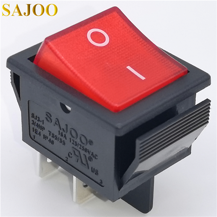 professional factory for Multi Switch And Socket - 16A 250V 4PIN 5E4 UL certified high current high quality rocker switch SJ3-1 – Sajoo