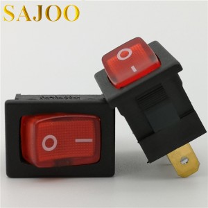 Interrupteur à bascule miniature SAJOO 6A T125 2Pin avec lampe SJ2-4