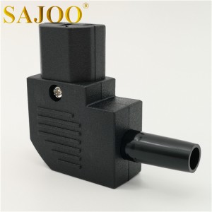 Re-wirable AC Plugs C13 C14 90 degree Horizontal Connector assembly plug adapter JA-2231-2