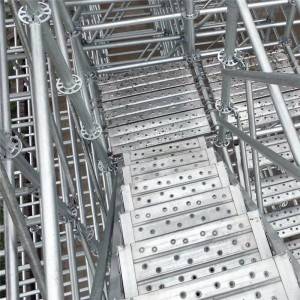 Shkallët e galvanizuara me skela çeliku Q235 për sistemin e skelave