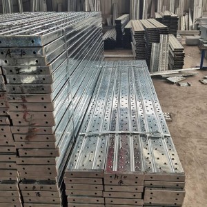 Hot-dip galvanized steel plank alang sa scaffolding jobsite