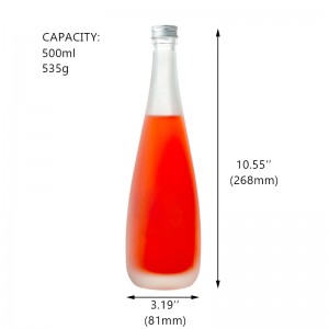 500 ml rund likør fruktvin frostet isvinflaske
