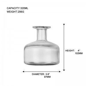 High quality 320ml clear glass diffusion bottle