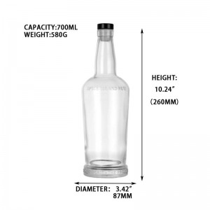 Wholesale 700ml Glass Vodka Spirits Bottle With Lid