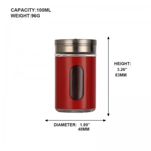 Wholesale 100ml glass spice jar with lid