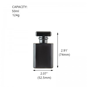 50ml Black Square Perfume Spray Bottle For Sale