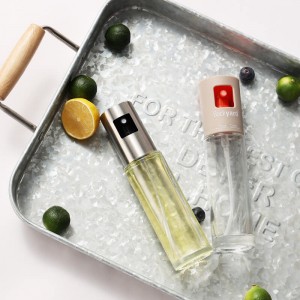 High quality household glass oil bottle with nozzle