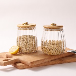 High quality 720ml kitchen glass storage jar manufacturer