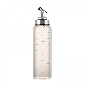500ml kitchen glass oil bottle dispenser with scale
