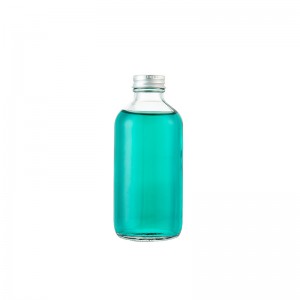 200 ml прозрачна празна стъклена бутилка с алуминиева капачка на винт