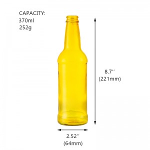 Bottiglia di vetro da birra gialla da 12 once all'ingrosso