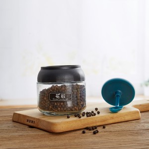 240ml 8oz កញ្ចក់ផ្ទះបាយ Spice Jar ជាមួយគំរបស្លាបព្រា