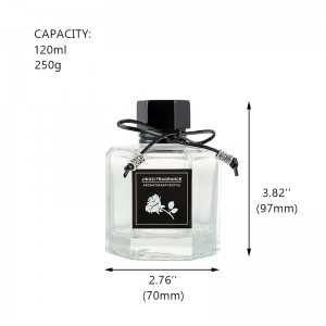 120 ml 4 oz gennemsigtig prismatisk aromaterapi-diffuserflaske
