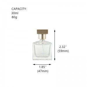 30ml 1oz Spray Square klar parfumeflaske til salg