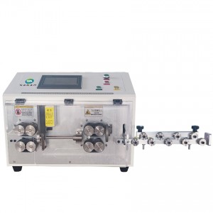 Hard wire automatic cutting and stripping machine
