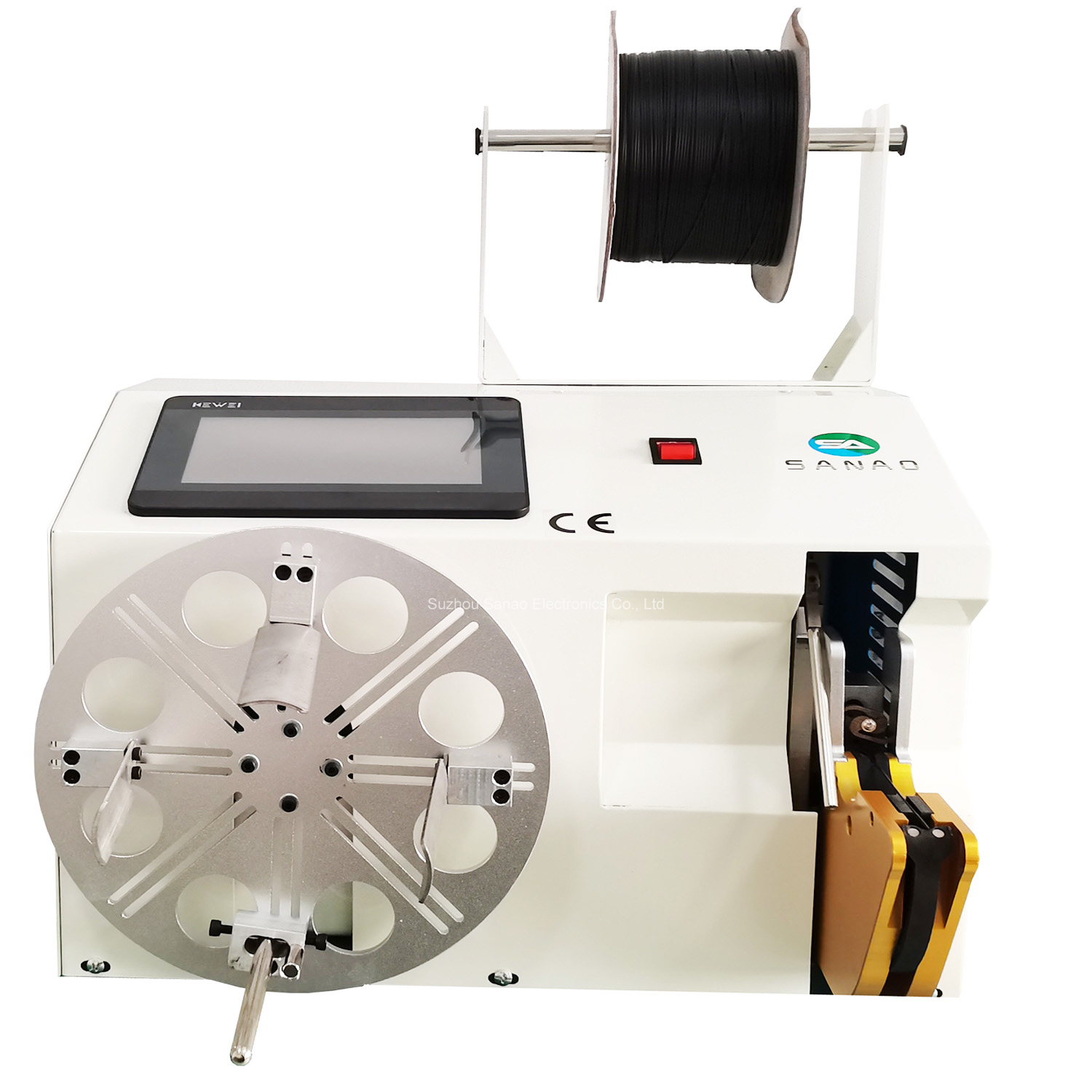 Ordinary Discount Nylon Webbing Roll Cutting Machine -
 Semi-Automatic wire coil and tying machine – Sanao