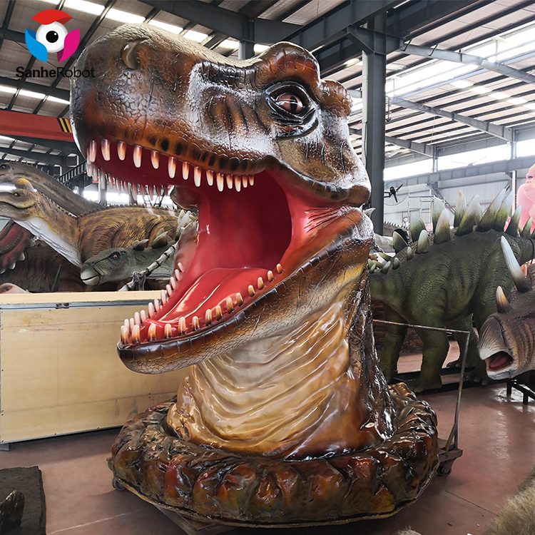 China Wholesale Concrete Dinosaur Statue Factories Pricelist - Dinosaur Theme Park dinosaur Head for Taking Photos  – Sanhe