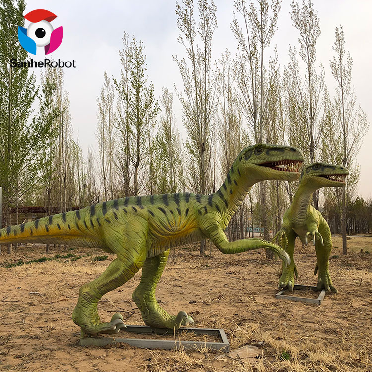 Hot Sale Dinosaur Statue Animatronic Dinosaur Model Twins Deinonychus