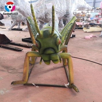 Garden Decorative Big Size Animated Simulation anmatronic insects insect animatronic Grasshoper model for sale