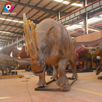 Factory price life size animatronic mechanical animal model Woolly Rhinoceros for sale