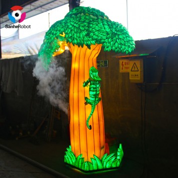 Lighting Outdoor Decorative Festival Chinese silk Artificial tree lantern