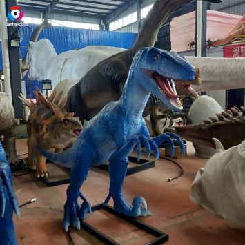 Outdoor exhibition animated dinosaur artificial robotic velociraptor