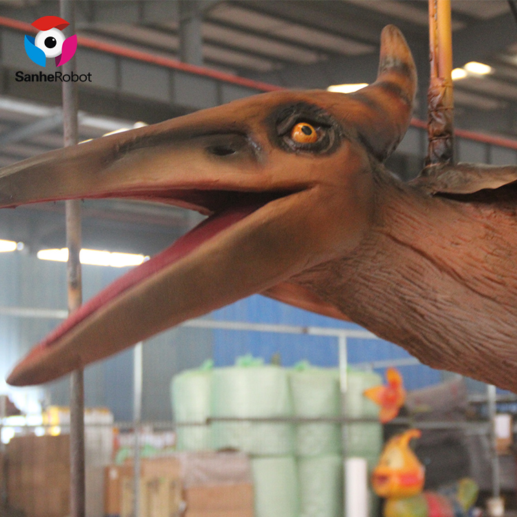 China Wholesale Dinosaur Fossil Models Factory Quotes - Outdoor Exhibition Real Size Robot Animatronic Dinosaur Pterosaur for Dinosaur Park  – Sanhe detail pictures